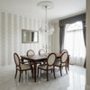 Braid Cream | Thibaut Wallcoverings - Dining Room Visualization (AI-generated, may not be to scale. Verify pattern scale with product specifications.)