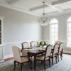 Arthur's Tweed Grey | Thibaut Wallcoverings - Dining Room Visualization (AI-generated, may not be to scale. Verify pattern scale with product specifications.)