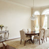 Arthur's Tweed Beige | Thibaut Wallcoverings - Dining Room Visualization (AI-generated, may not be to scale. Verify pattern scale with product specifications.)