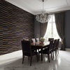 Encinitas Black | Thibaut Wallcoverings - Dining Room Visualization (AI-generated, may not be to scale. Verify pattern scale with product specifications.)