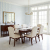 Hidden Hills Slate | Thibaut Wallcoverings - Dining Room Visualization (AI-generated, may not be to scale. Verify pattern scale with product specifications.)
