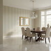 Evia Grey and White | Thibaut Wallcoverings - Dining Room Visualization (AI-generated, may not be to scale. Verify pattern scale with product specifications.)