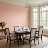 Fine Harvest Strawberry | Thibaut Wallcoverings - Dining Room Visualization (AI-generated, may not be to scale. Verify pattern scale with product specifications.)