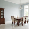 Fine Harvest Grey | Thibaut Wallcoverings - Dining Room Visualization (AI-generated, may not be to scale. Verify pattern scale with product specifications.)