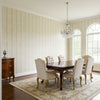 Geode Beige | Thibaut Wallcoverings - Dining Room Visualization (AI-generated, may not be to scale. Verify pattern scale with product specifications.)