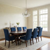 Jordan Sand | Thibaut Wallcoverings - Dining Room Visualization (AI-generated, may not be to scale. Verify pattern scale with product specifications.)