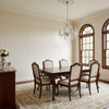 Pinellas Beige | Thibaut Wallcoverings - Dining Room Visualization (AI-generated, may not be to scale. Verify pattern scale with product specifications.)