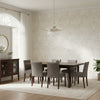 Desmond Pearl | Thibaut Wallcoverings - Dining Room Visualization (AI-generated, may not be to scale. Verify pattern scale with product specifications.)