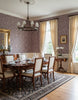 Java | Blush Wallpaper - Dining Room Visualization (AI-generated, may not be to scale. Verify pattern scale with product specifications.)