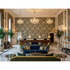 Mansfield Linen Larkspu | Kravet - Hotel Lobby Visualization (AI-generated, may not be to scale. Verify pattern scale with product specifications.)