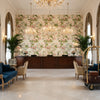 Chinese Peony Rose | Kravet - Hotel Lobby Visualization (AI-generated, may not be to scale. Verify pattern scale with product specifications.)