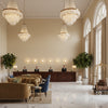 Watermill Linen Stone | Kravet - Hotel Lobby Visualization (AI-generated, may not be to scale. Verify pattern scale with product specifications.)