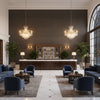 Oxford Velvet Gray | Kravet - Hotel Lobby Visualization (AI-generated, may not be to scale. Verify pattern scale with product specifications.)
