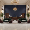 Oxford Velvet Royal | Kravet - Hotel Lobby Visualization (AI-generated, may not be to scale. Verify pattern scale with product specifications.)