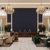 Oxford Velvet Cerulean | Kravet - Hotel Lobby Visualization (AI-generated, may not be to scale. Verify pattern scale with product specifications.)