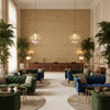 Lonsdale Barley | Kravet - Hotel Lobby Visualization (AI-generated, may not be to scale. Verify pattern scale with product specifications.)
