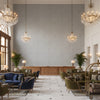 Skye Wool Koala | Kravet - Hotel Lobby Visualization (AI-generated, may not be to scale. Verify pattern scale with product specifications.)