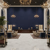 Skye Wool Ink | Kravet - Hotel Lobby Visualization (AI-generated, may not be to scale. Verify pattern scale with product specifications.)
