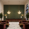Skye Wool Bottle | Kravet - Hotel Lobby Visualization (AI-generated, may not be to scale. Verify pattern scale with product specifications.)