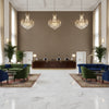 Lille Linen Bamboo | Kravet - Hotel Lobby Visualization (AI-generated, may not be to scale. Verify pattern scale with product specifications.)