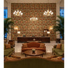 Leyland Print Tobacco | Kravet - Hotel Lobby Visualization (AI-generated, may not be to scale. Verify pattern scale with product specifications.)