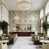 Adlington Green | Kravet - Hotel Lobby Visualization (AI-generated, may not be to scale. Verify pattern scale with product specifications.)