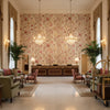 Adlington Rose | Kravet - Hotel Lobby Visualization (AI-generated, may not be to scale. Verify pattern scale with product specifications.)