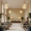 Bale Natural | Kravet - Hotel Lobby Visualization (AI-generated, may not be to scale. Verify pattern scale with product specifications.)