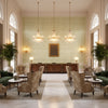 Bale Moss | Kravet - Hotel Lobby Visualization (AI-generated, may not be to scale. Verify pattern scale with product specifications.)