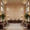 Bale Radicchio | Kravet - Hotel Lobby Visualization (AI-generated, may not be to scale. Verify pattern scale with product specifications.)