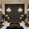 Allonby Weave Jet | Kravet - Hotel Lobby Visualization (AI-generated, may not be to scale. Verify pattern scale with product specifications.)