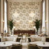 Aurora Green | Kravet - Hotel Lobby Visualization (AI-generated, may not be to scale. Verify pattern scale with product specifications.)