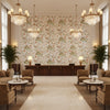 Luzon Print Apricot | Kravet - Hotel Lobby Visualization (AI-generated, may not be to scale. Verify pattern scale with product specifications.)