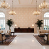 Prado Weave Petal | Kravet - Hotel Lobby Visualization (AI-generated, may not be to scale. Verify pattern scale with product specifications.)