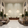Lillie Embroidery pale green | Kravet - Hotel Lobby Visualization (AI-generated, may not be to scale. Verify pattern scale with product specifications.)