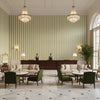 Baldwin Stripe Fern | Kravet - Hotel Lobby Visualization (AI-generated, may not be to scale. Verify pattern scale with product specifications.)