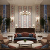 Indiennes Stripe Berry | Kravet - Hotel Lobby Visualization (AI-generated, may not be to scale. Verify pattern scale with product specifications.)