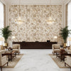 Palampore Print Stone | Kravet - Hotel Lobby Visualization (AI-generated, may not be to scale. Verify pattern scale with product specifications.)
