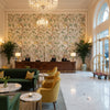Palampore Print Spring | Kravet - Hotel Lobby Visualization (AI-generated, may not be to scale. Verify pattern scale with product specifications.)