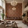 Parham Velvet Bronze | Kravet - Hotel Lobby Visualization (AI-generated, may not be to scale. Verify pattern scale with product specifications.)