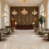 Taplow Velvet Berry/Moss | Kravet - Hotel Lobby Visualization (AI-generated, may not be to scale. Verify pattern scale with product specifications.)