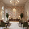 Eden Emb Pink/Multi | Kravet - Hotel Lobby Visualization (AI-generated, may not be to scale. Verify pattern scale with product specifications.)