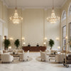 Ultrasuede Green beige | Kravet - Hotel Lobby Visualization (AI-generated, may not be to scale. Verify pattern scale with product specifications.)