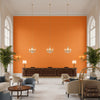 Ultrasuede Green orange | Kravet - Hotel Lobby Visualization (AI-generated, may not be to scale. Verify pattern scale with product specifications.)
