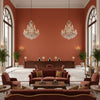 Ultrasuede Green Sienna | Kravet - Hotel Lobby Visualization (AI-generated, may not be to scale. Verify pattern scale with product specifications.)