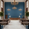 Ultrasuede Green teal | Kravet - Hotel Lobby Visualization (AI-generated, may not be to scale. Verify pattern scale with product specifications.)