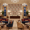 8012136.195.0 | Kravet - Hotel Lobby Visualization (AI-generated, may not be to scale. Verify pattern scale with product specifications.)
