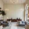 8012138.13.0 | Kravet - Hotel Lobby Visualization (AI-generated, may not be to scale. Verify pattern scale with product specifications.)