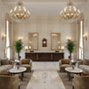 8012140.1116.0 | Kravet - Hotel Lobby Visualization (AI-generated, may not be to scale. Verify pattern scale with product specifications.)