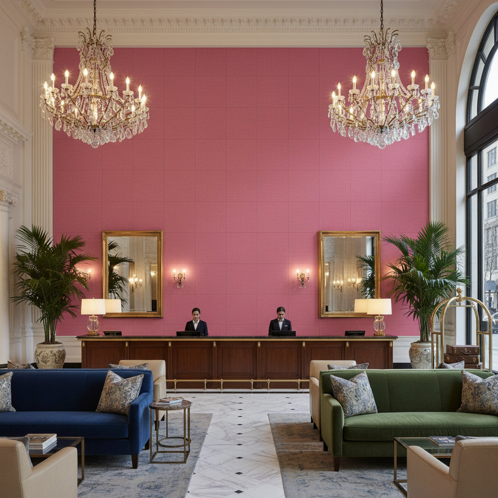 8013149.110.0 | Kravet - Hotel Lobby Visualization (AI-generated, may not be to scale. Verify pattern scale with product specifications.)